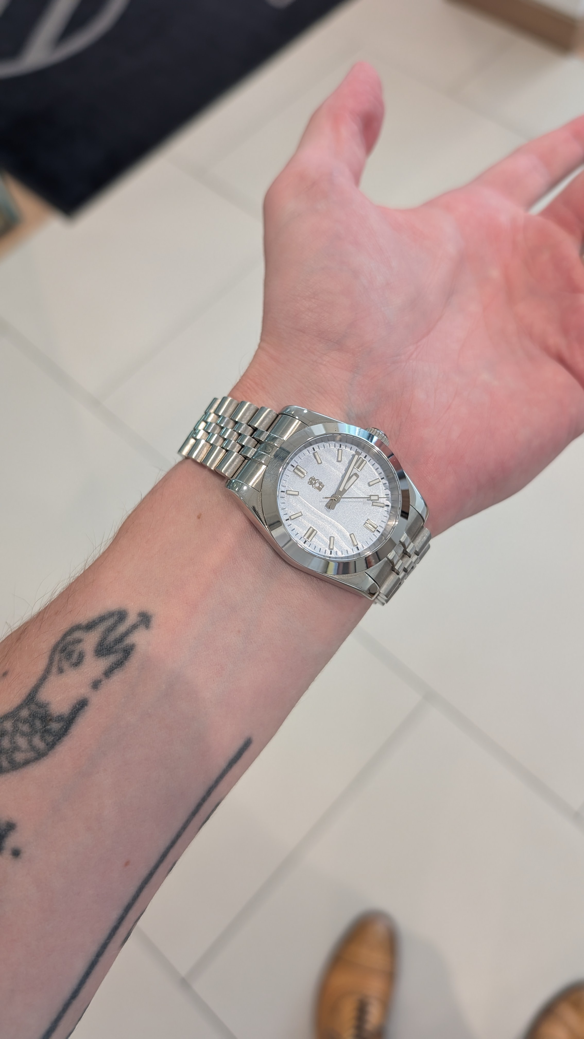 Half-Shell Continual on Connor's wrist