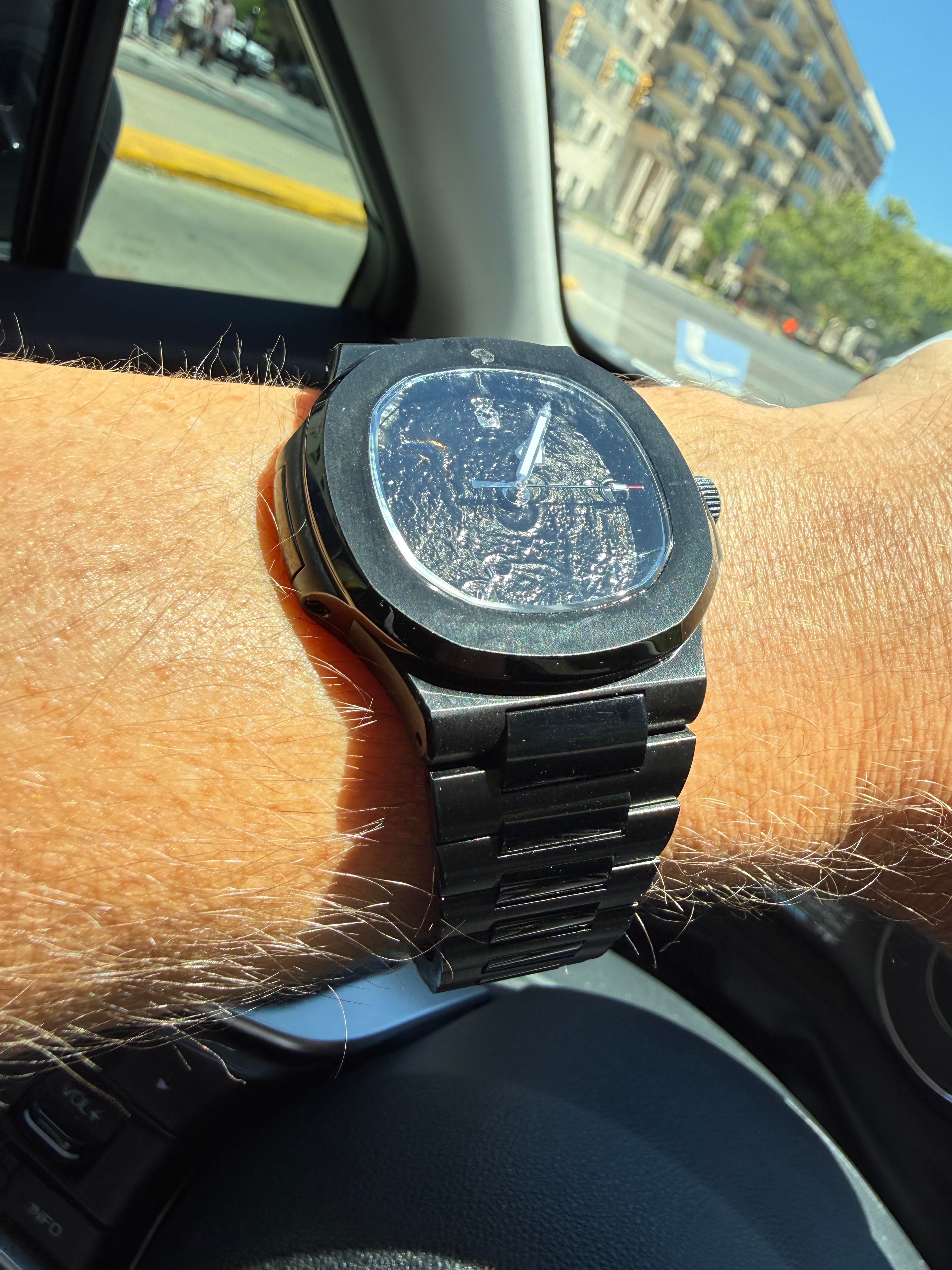Not-a-Naut on Sean's wrist
